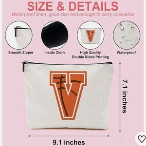 Stylish White and Orange Women's Pouch